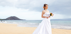 Bride on beach